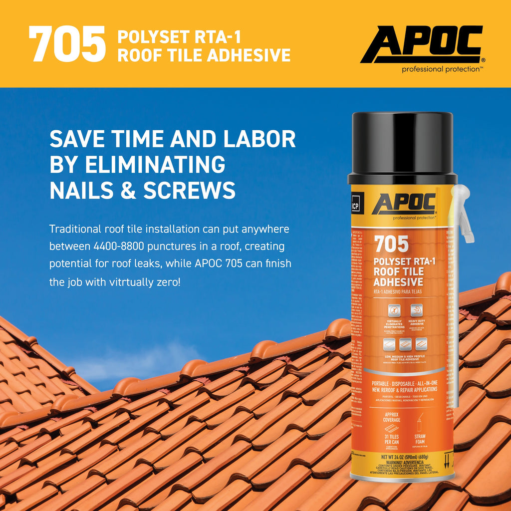 APOC 705 POLYSET RTA1 ROOF TILE ADHESIVE